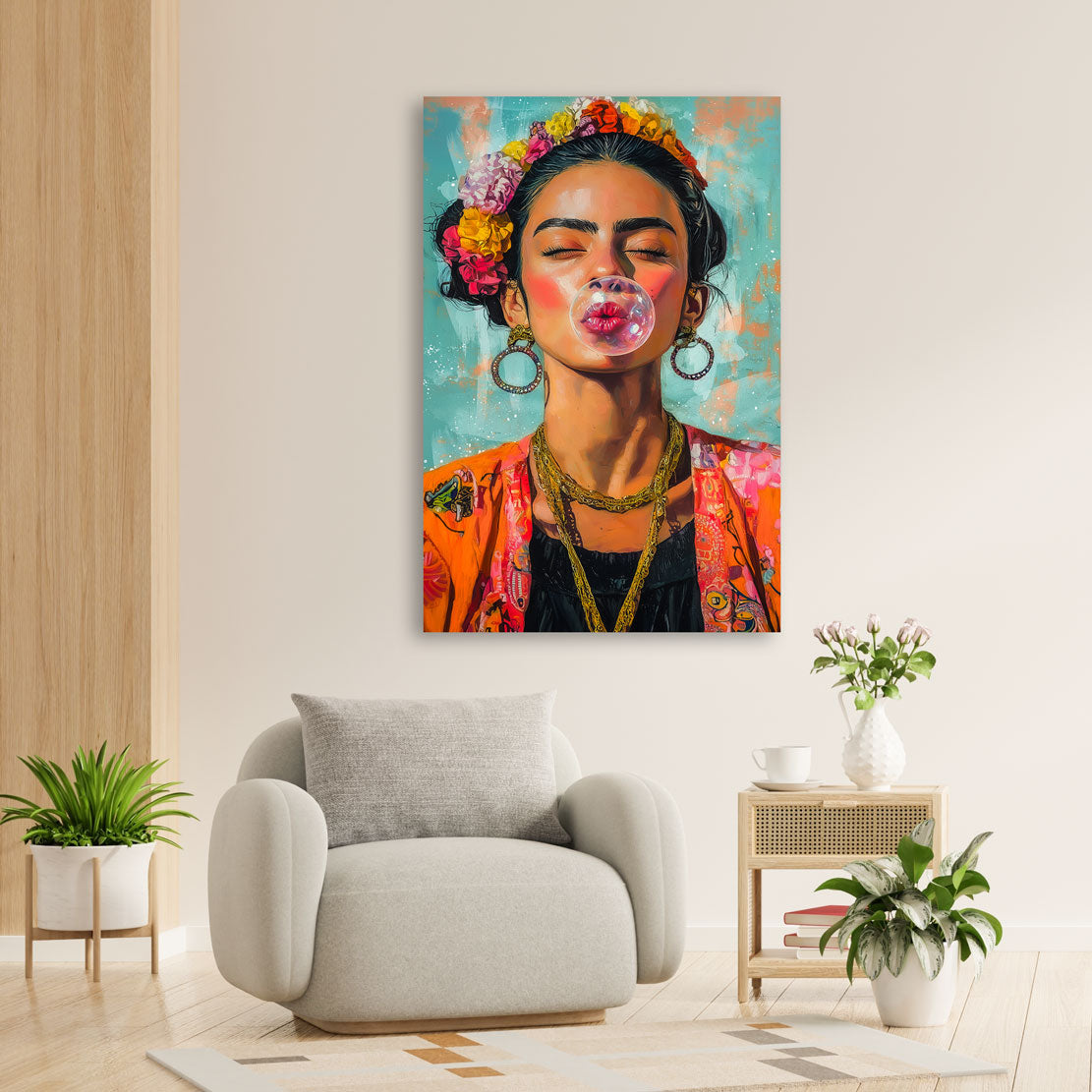 Frida Kahlo Chic Chewing Wandbild