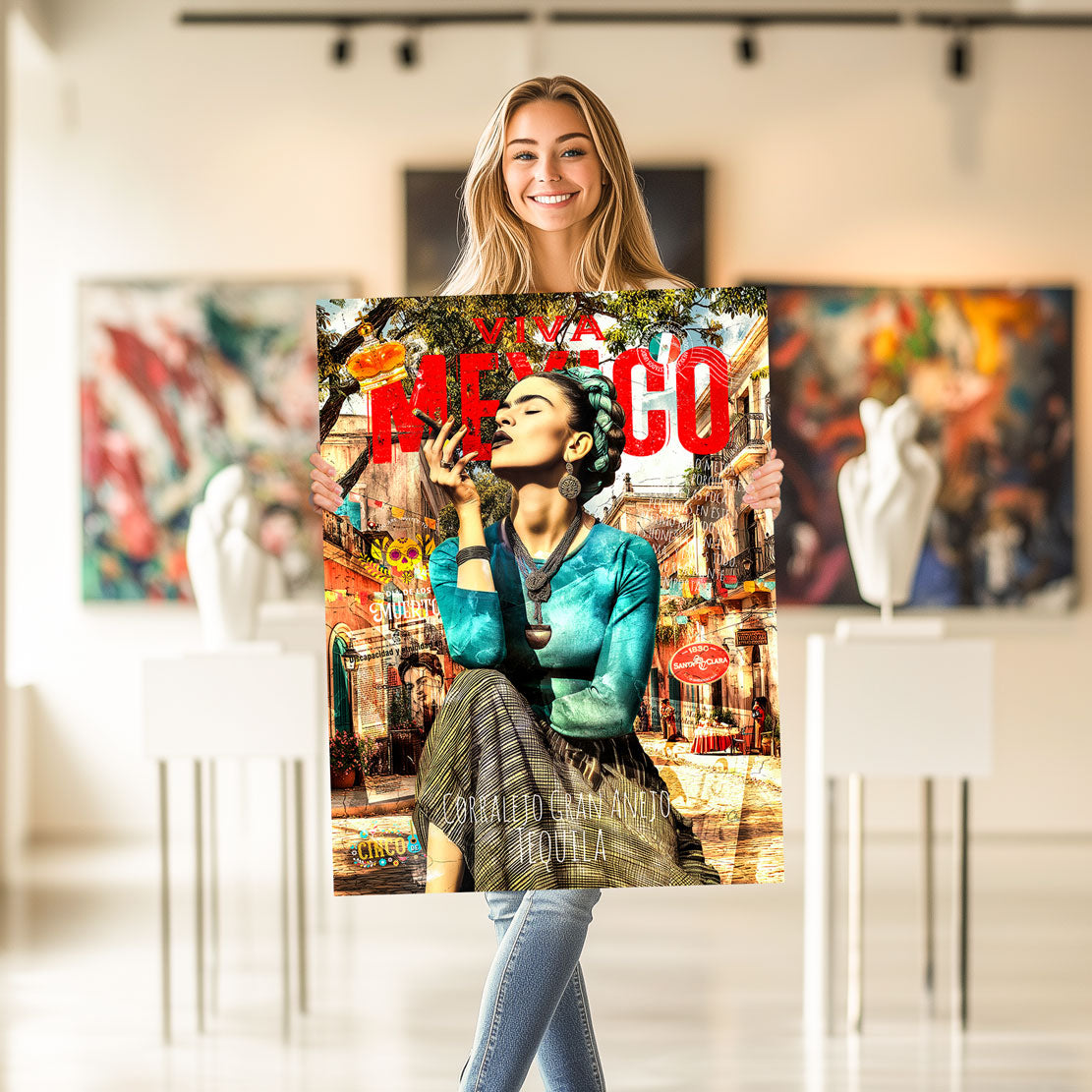 Frida Viva Mexico Wandbild