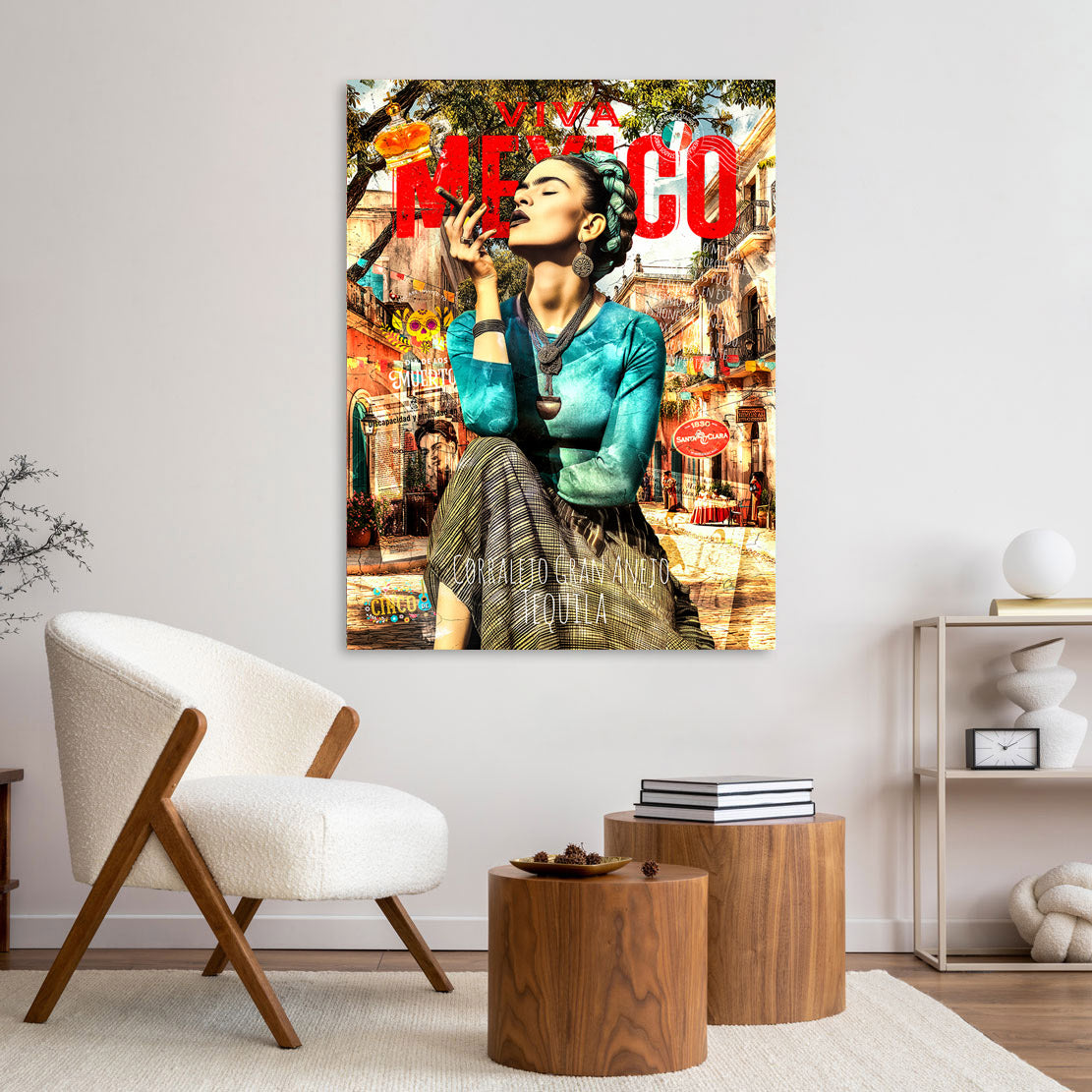 Frida Viva Mexico Wandbild