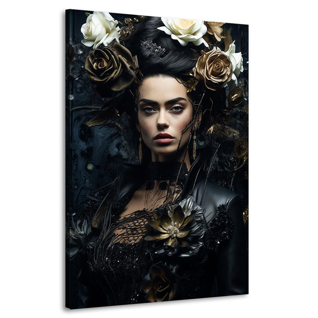 Wandbild Frida Kahlo Dark Style