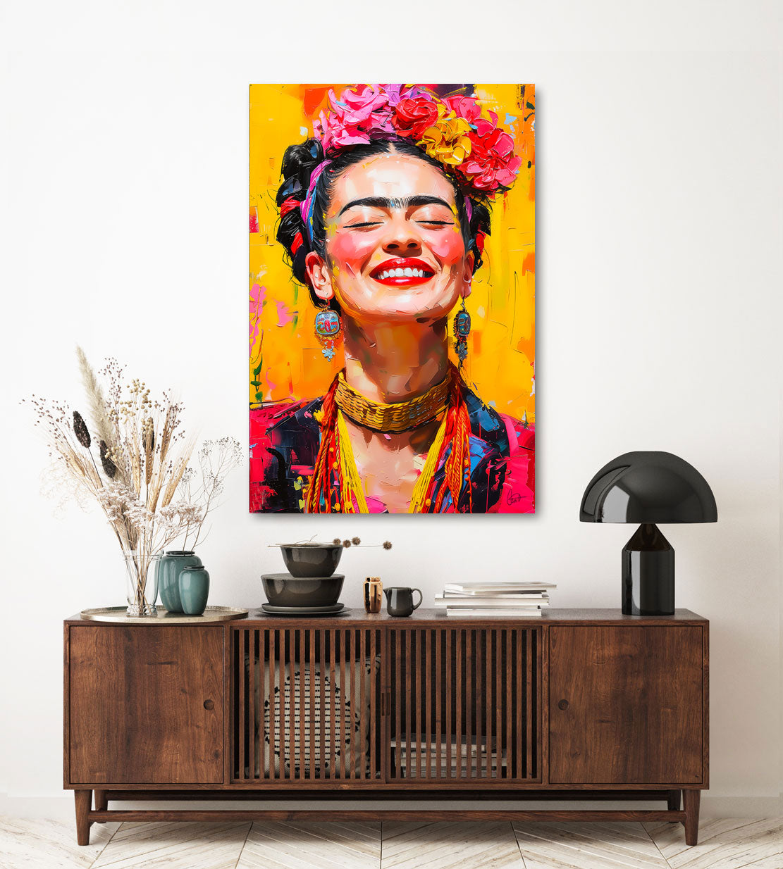 Wandbild Frida lacht