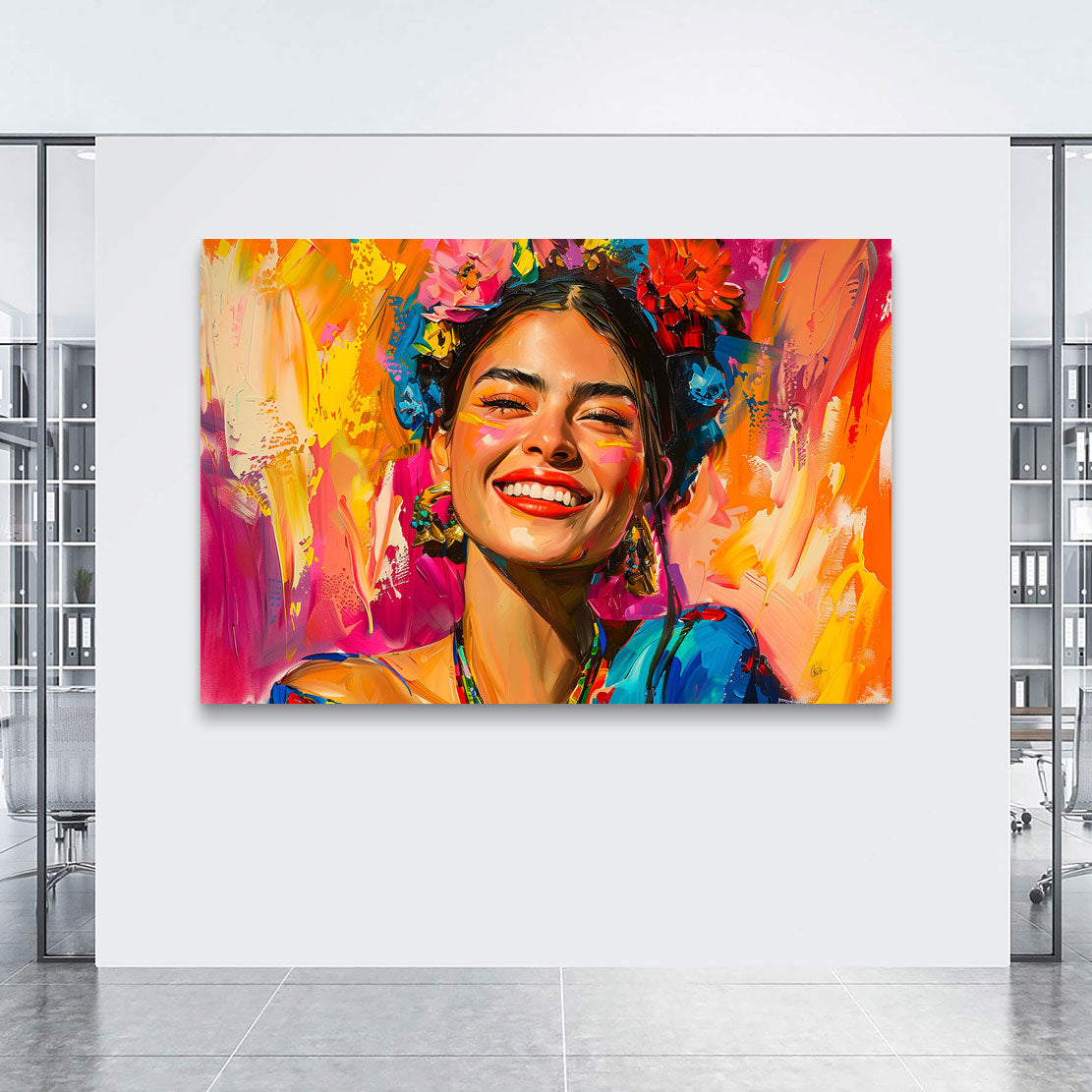 Wandbild Keep Smiling Frida