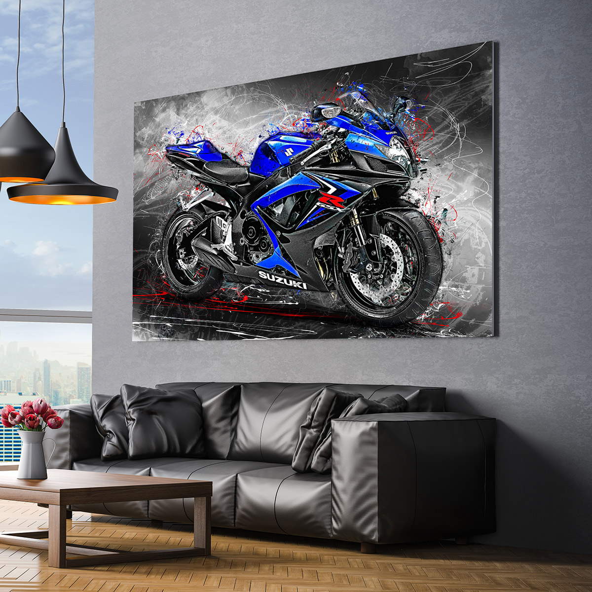 Wandbild Suzuki GSX R 750