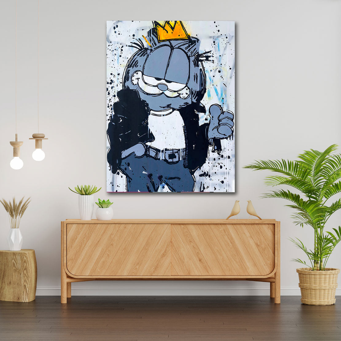 Street Art Wandbild Garfield