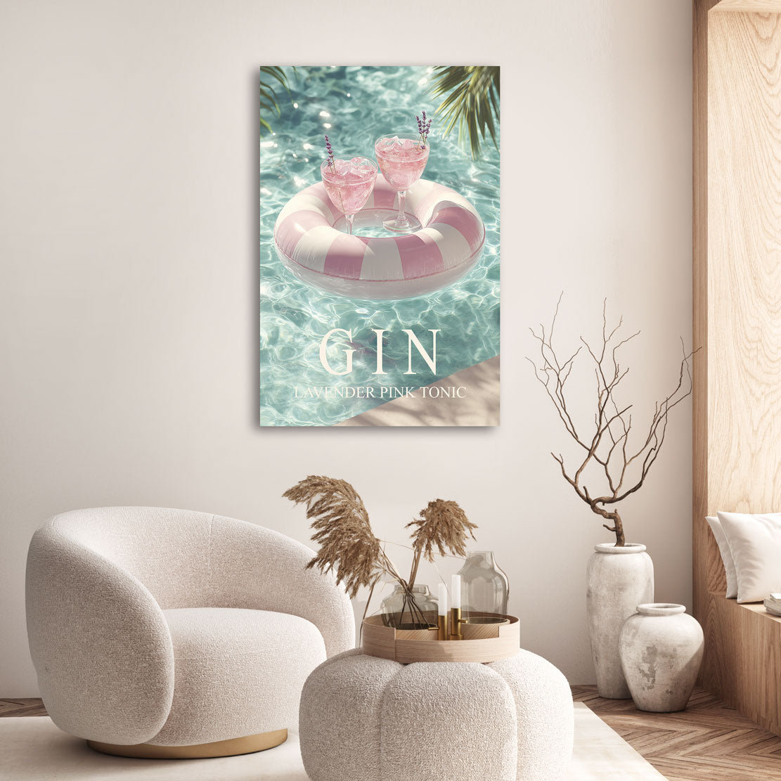 Gin Serenity Splash Wandbild
