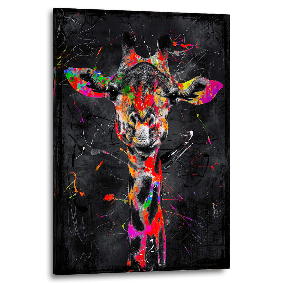 Wandbild Giraffe Abstrakt