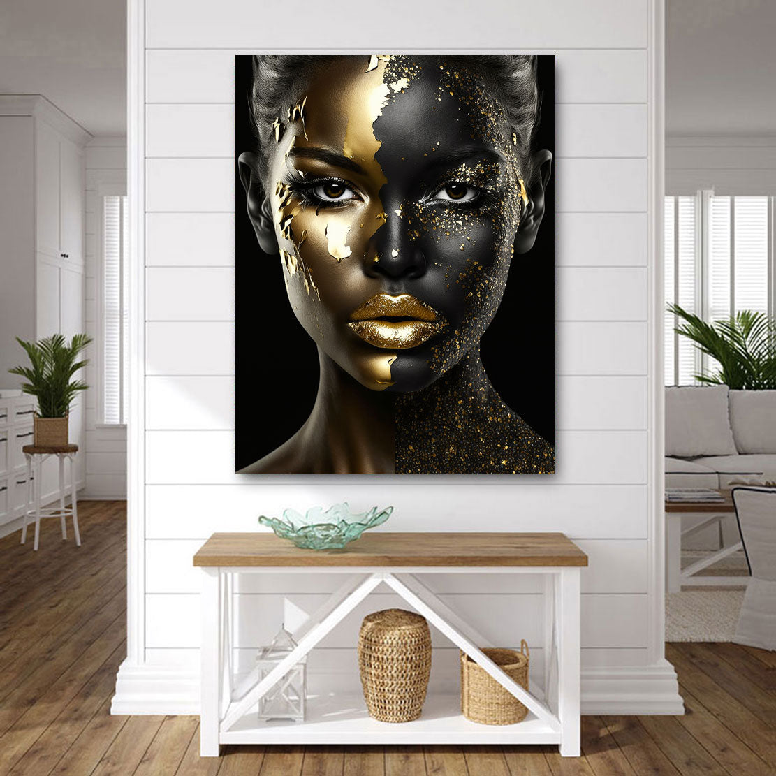 Lifestyle Wandbild Beauty Gold Face