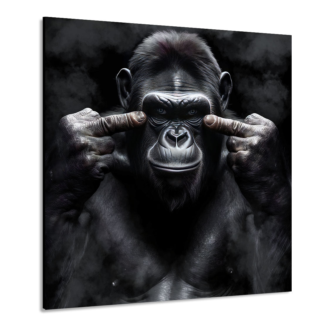 Tier Wandbild Bad Gorilla Black Style