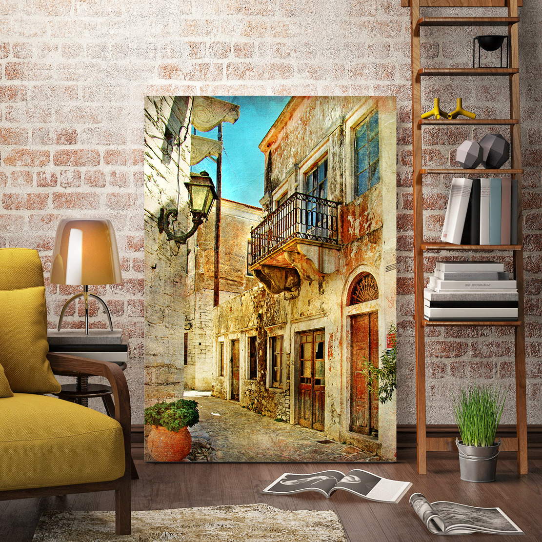 Wandbild Leinwandbild Griechenland Vintage