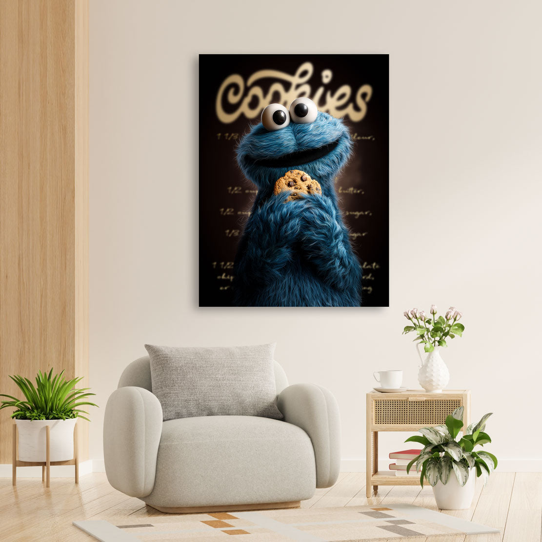 Krümelmonster Cookie Royal Wandbild