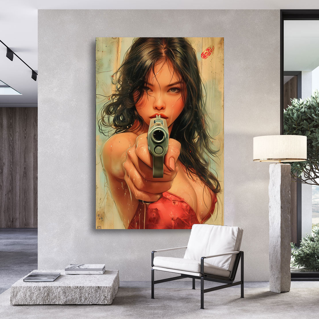 Lifestyle Wandbild Beauty Gun