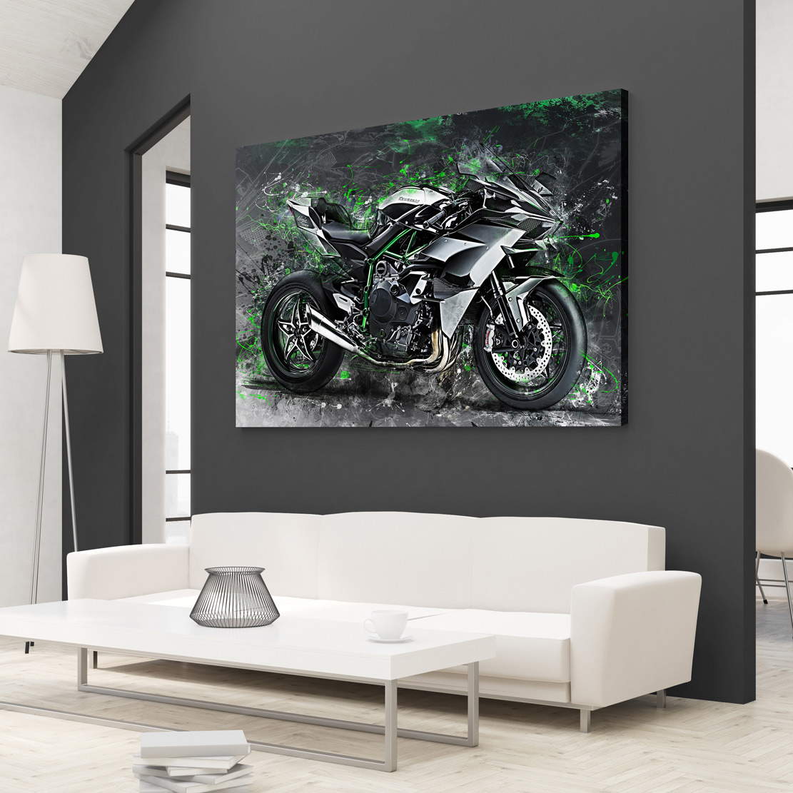 Wandbild Leinwandbild Kawasaki H2