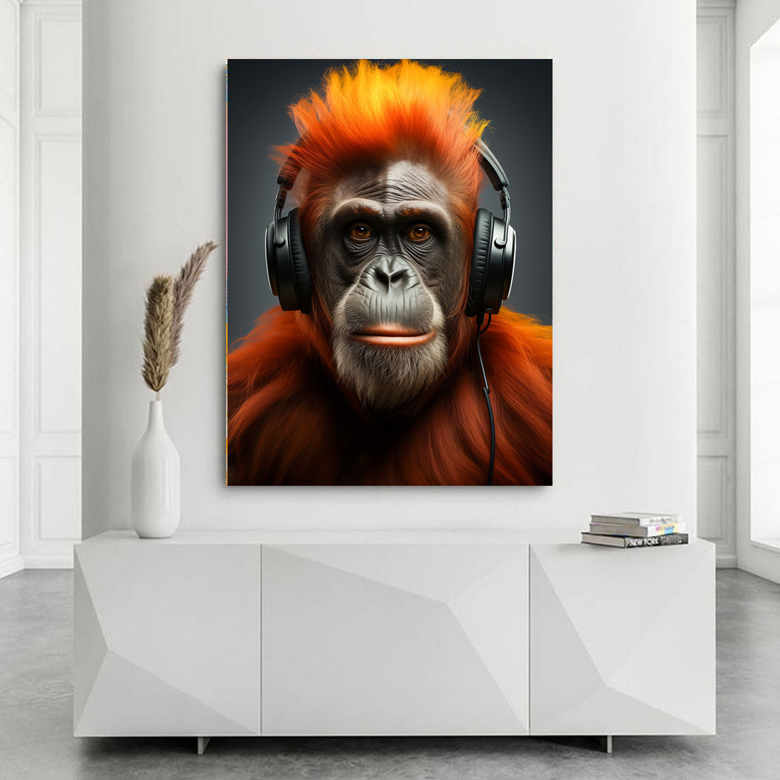 Music Monkey Wandbild