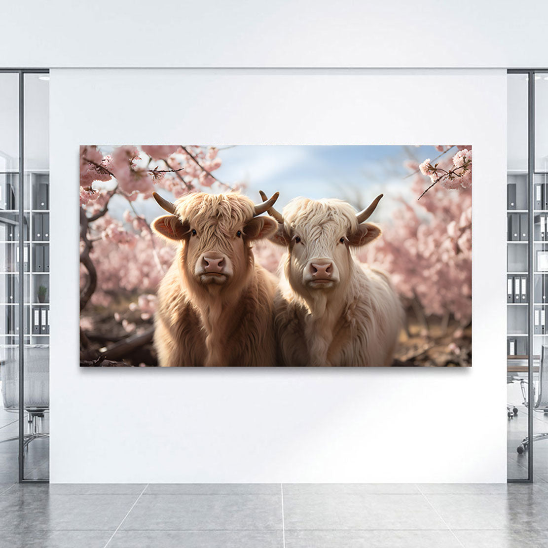 Wandbild Highland Kühe