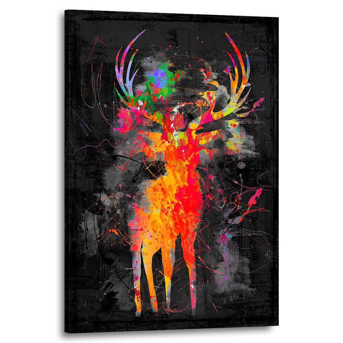 Wandbild Leinwandbild Hirsch Pop Art
