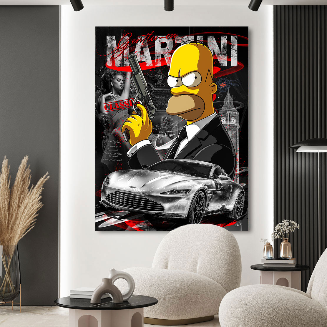 Pop Art Wandbild Homer Bond