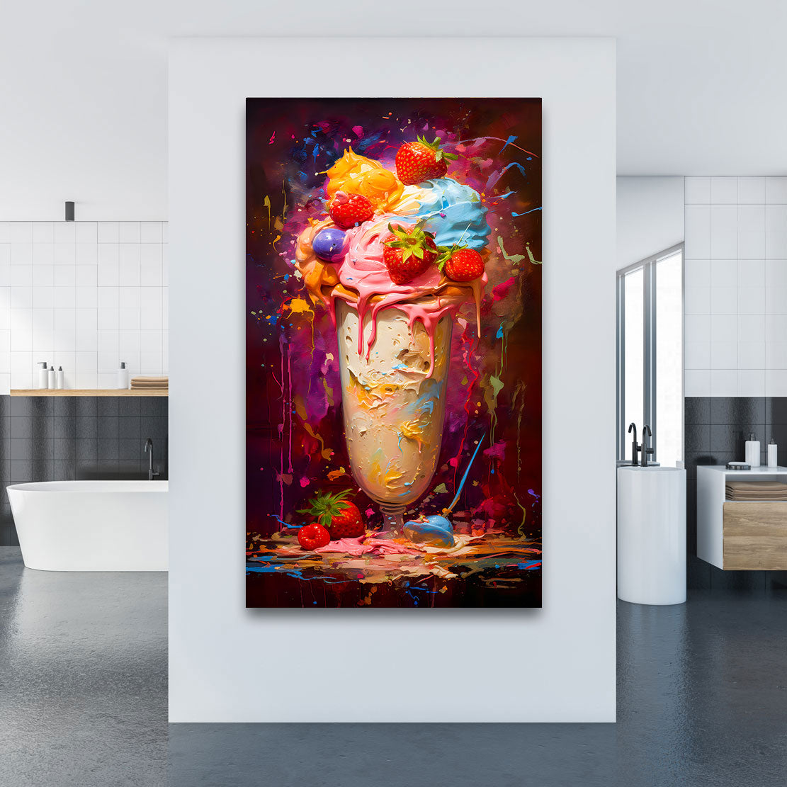 Leinwandbild Eis Abstrakt Paint