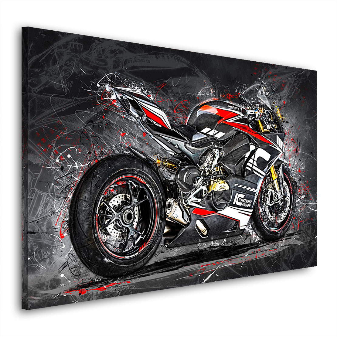 Wandbild Ducati Panigale Ilmberger Abstrakt
