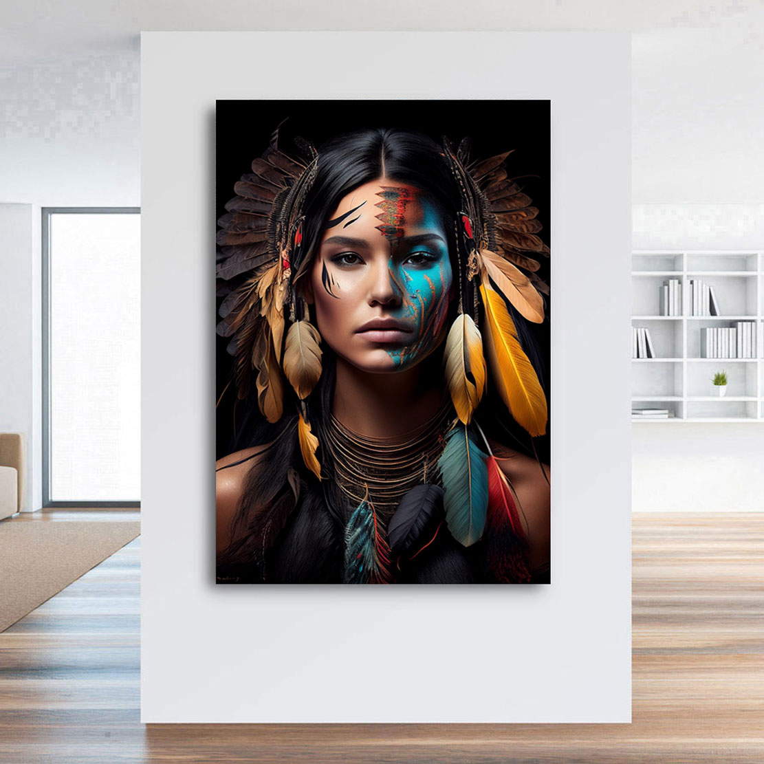Leinwandbild Sioux Indianerin