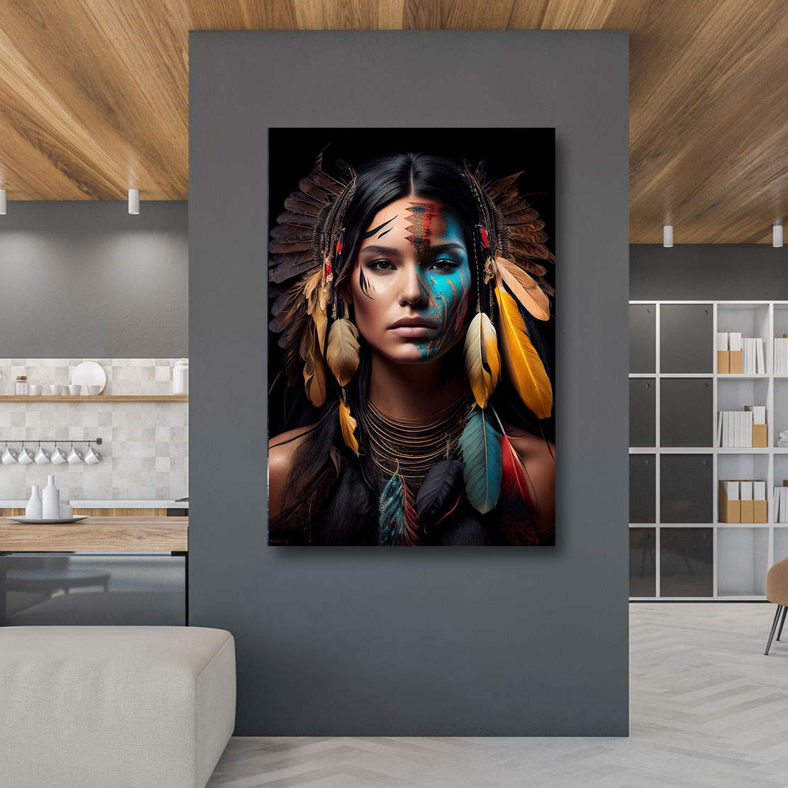 Leinwandbild Sioux Indianerin