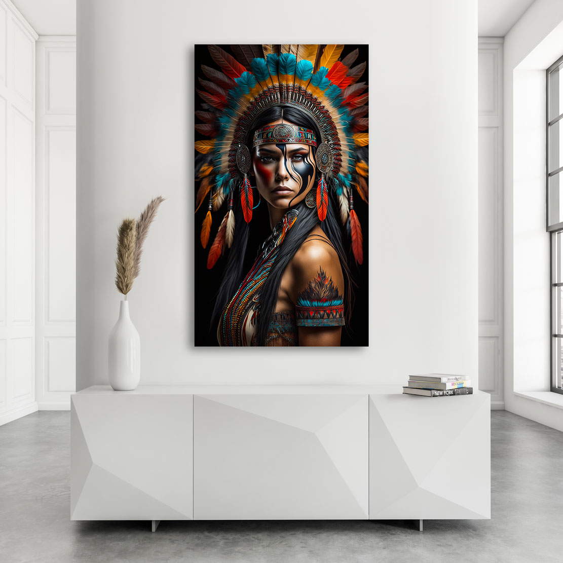 Leinwandbild Apache Indianerin