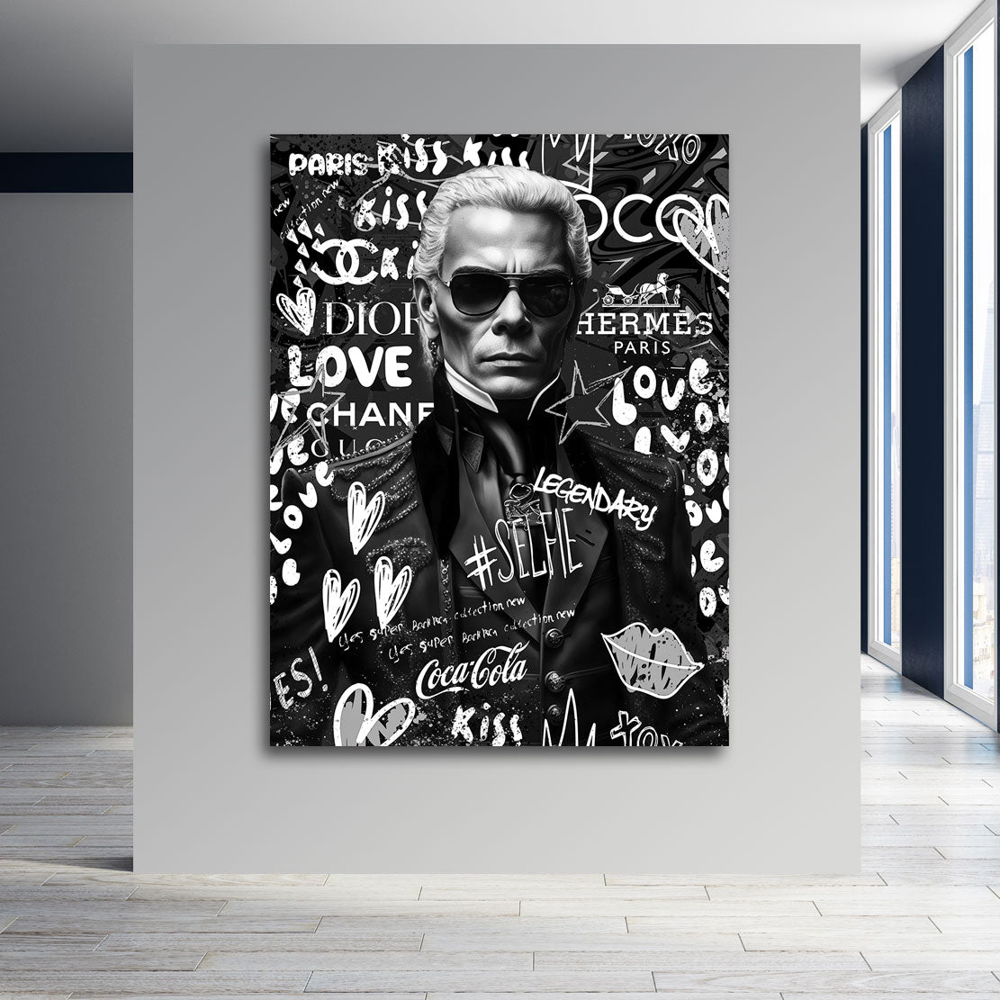 Lifestyle Leinwandbild Karl Love Coco Black Style