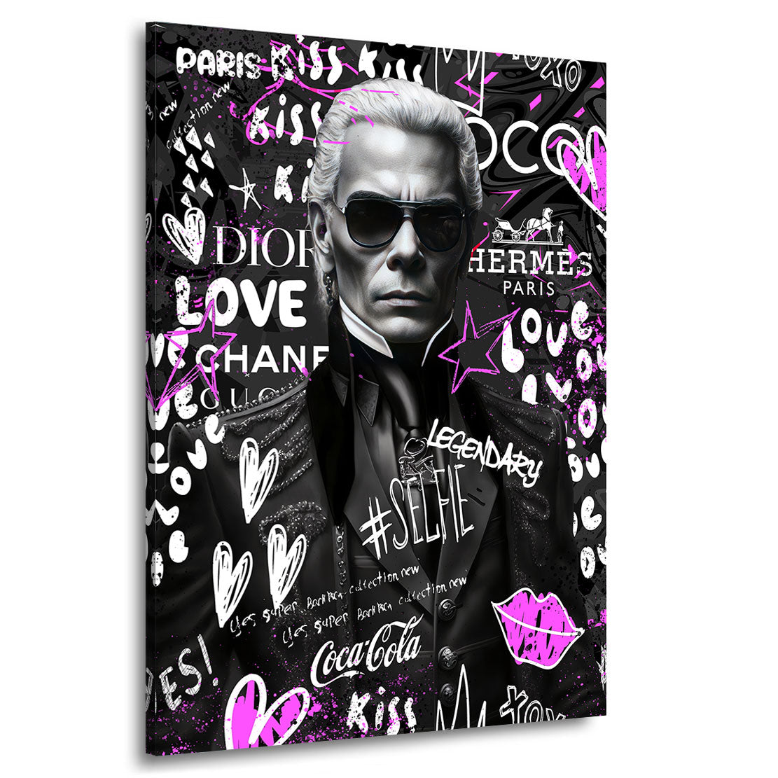 Lifestyle Leinwandbild Karl Love Coco Pop Art