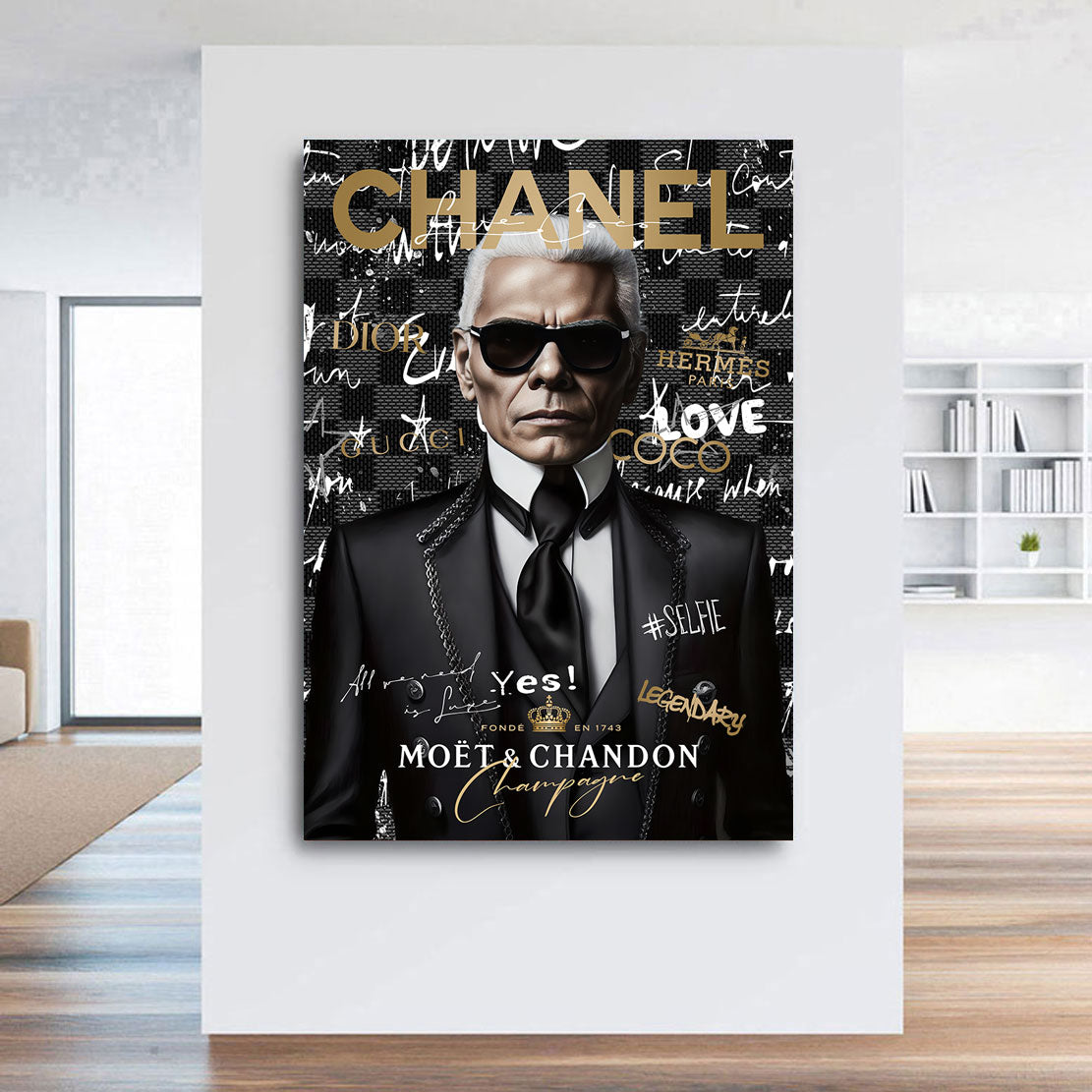 Pop Art Wandbild Karl Chanel