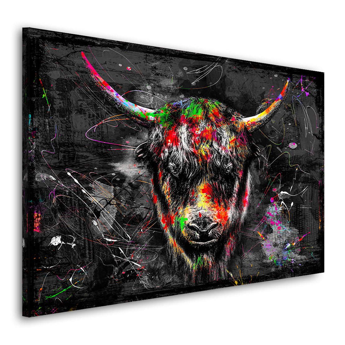 Wandbild Leinwandbild Yak Abstrakt Color