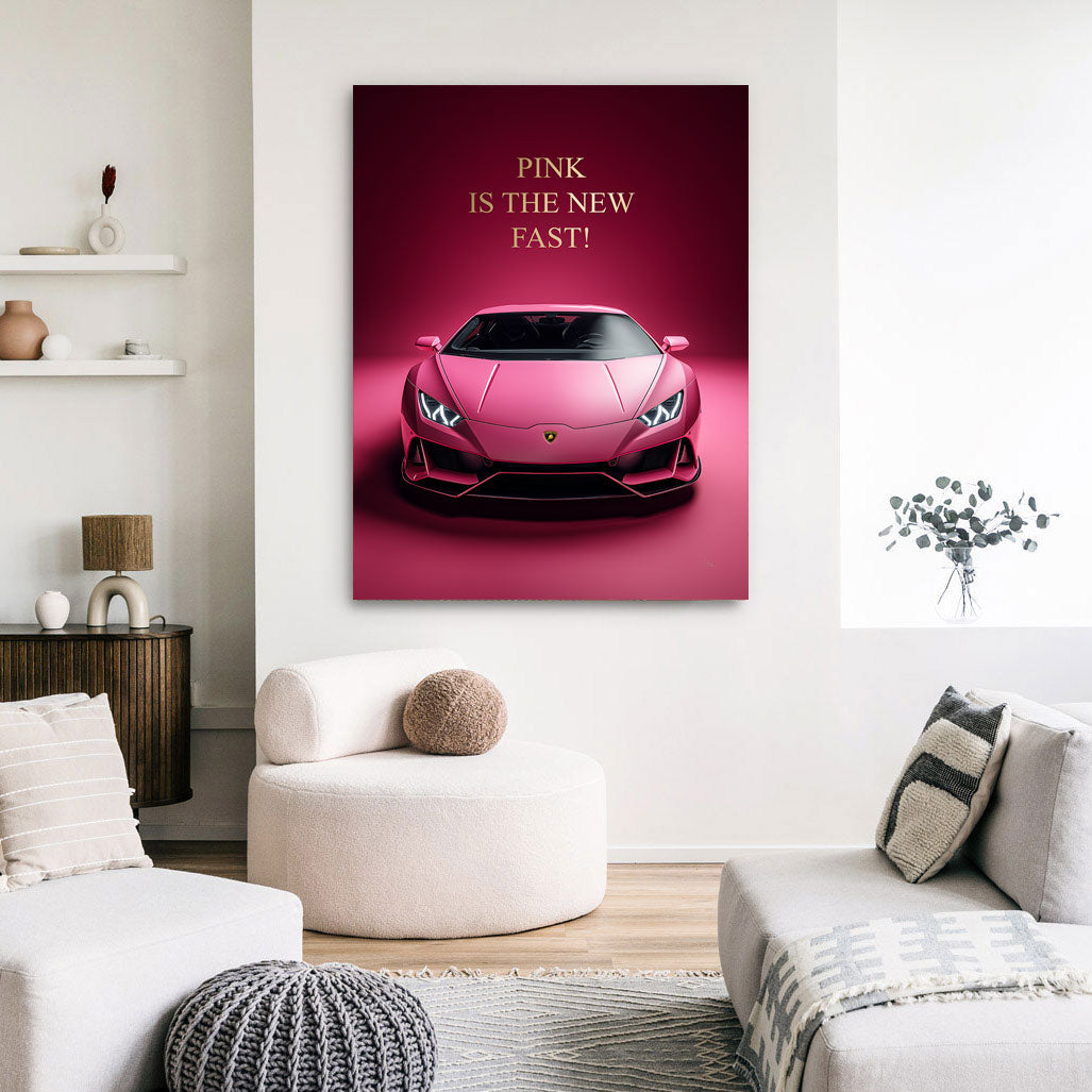 Rosa Speed Icon Wandbild