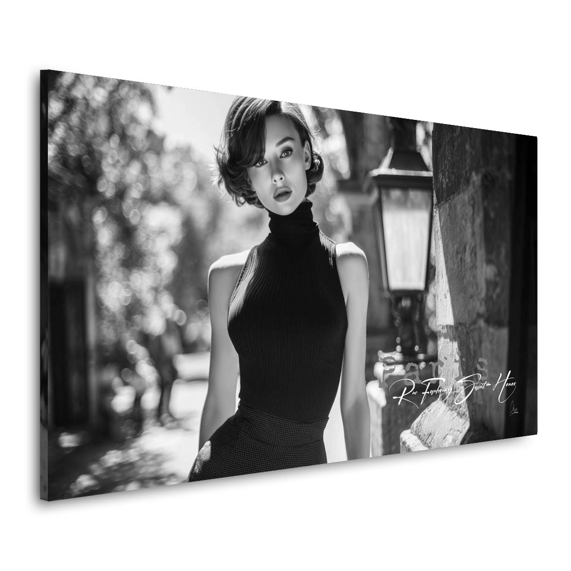 Audrey Hepburn Paris Chic Wandbild