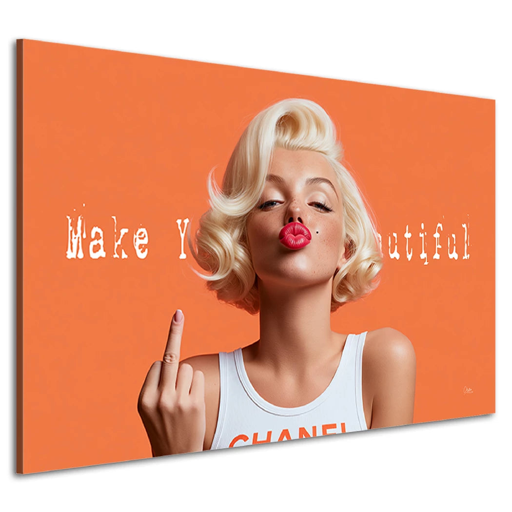 Marilyn Monroe Kiss Me Wandbild