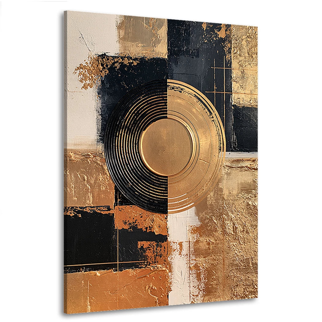 Abstraktes Kreisrelief Wandbild