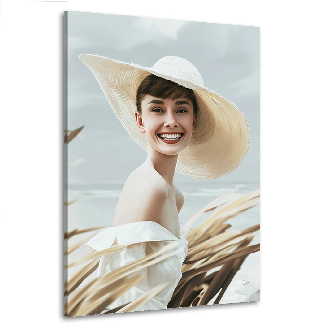 Audrey Hepburn Summer Breeze Wandbild