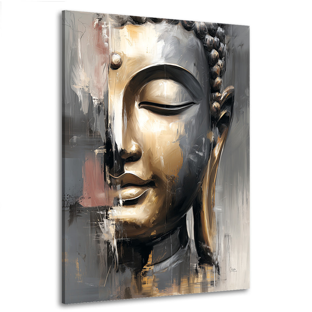 Buddha Gold Silence Wandbild