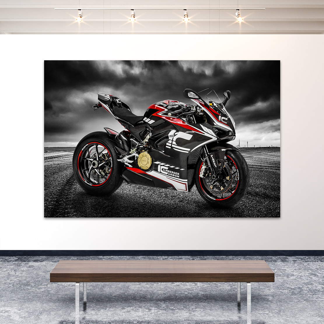 Wandbild Leinwandbild Ducati Panigale Dark Sky