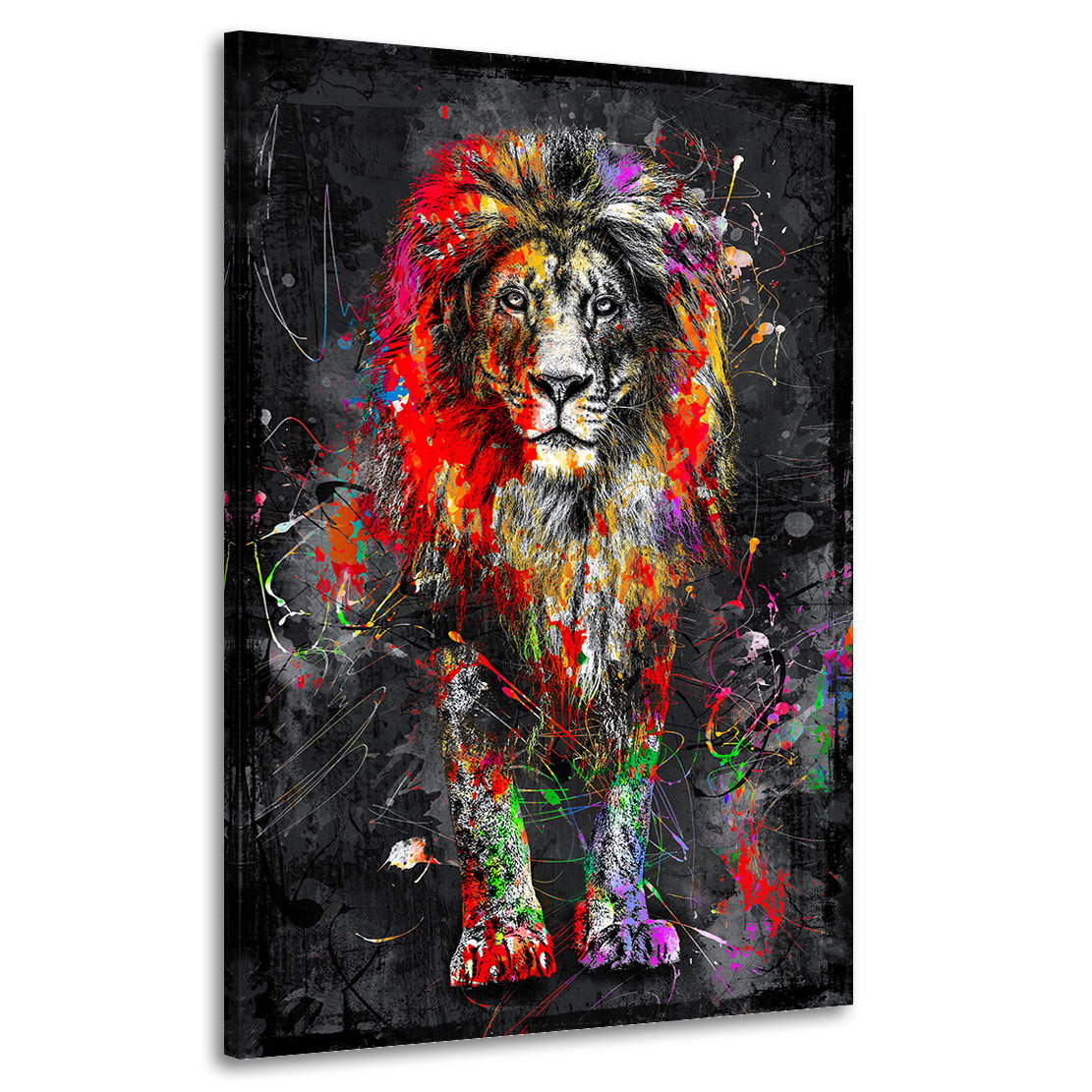 Wandbild Leinwandbild Löwe Pop Art