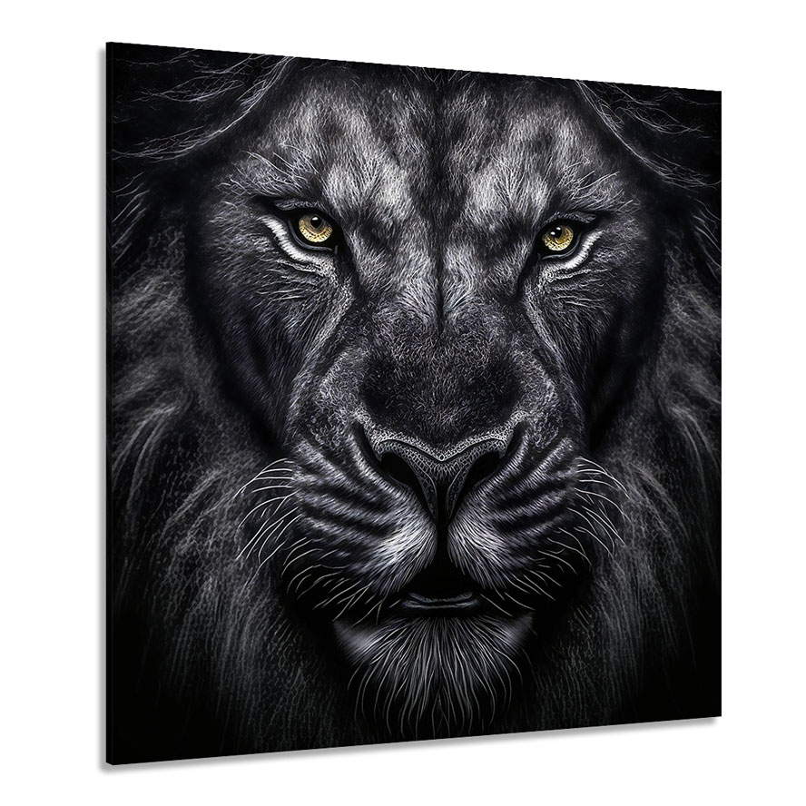 Leinwandbild Black Lion