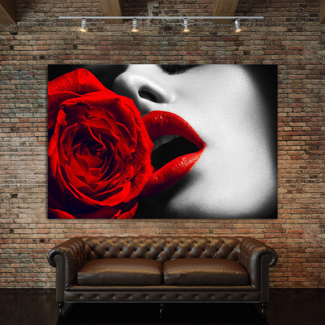 Wandbild Rosenkuss