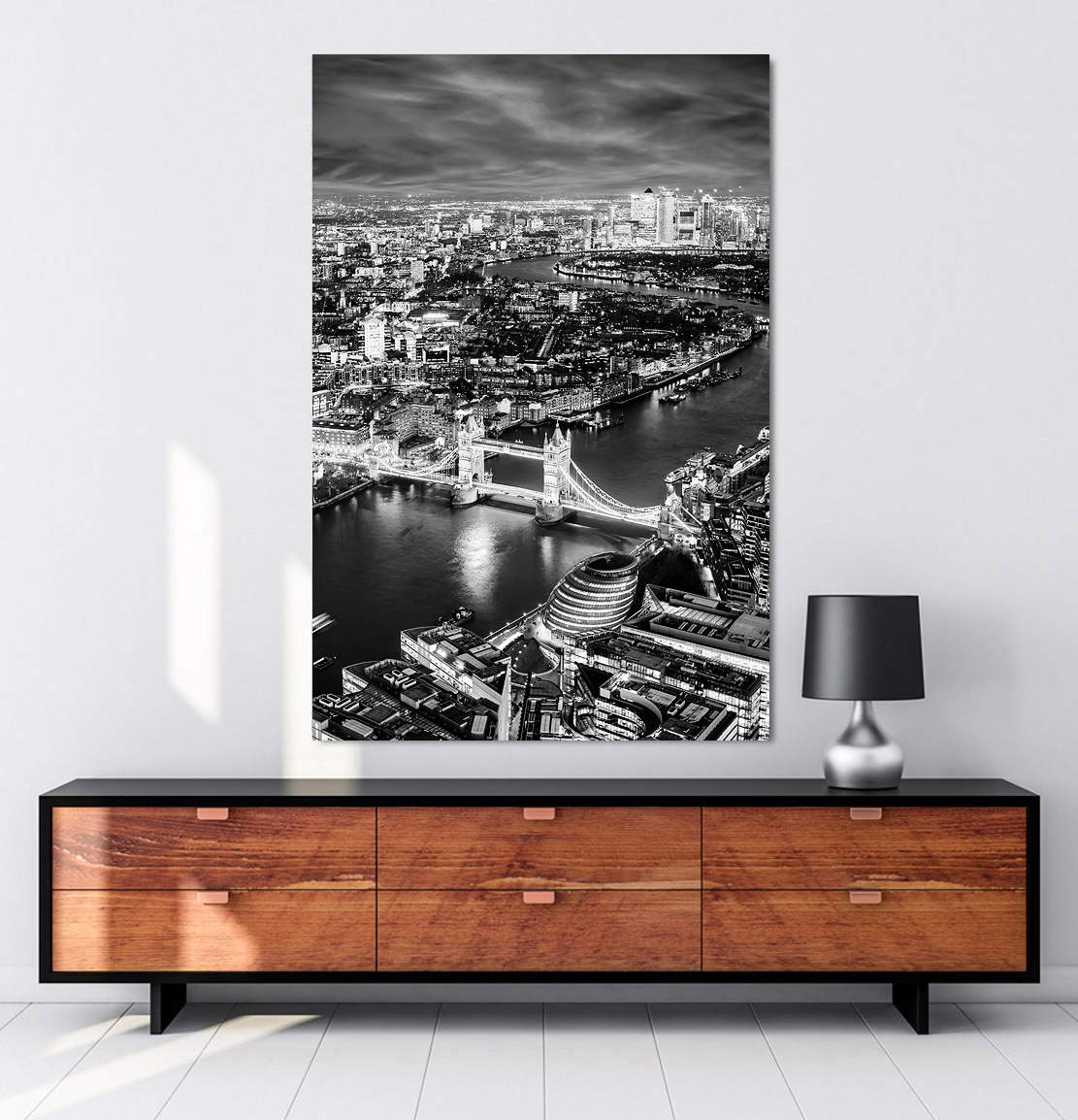 Wandbild Leinwandbild London Black and White