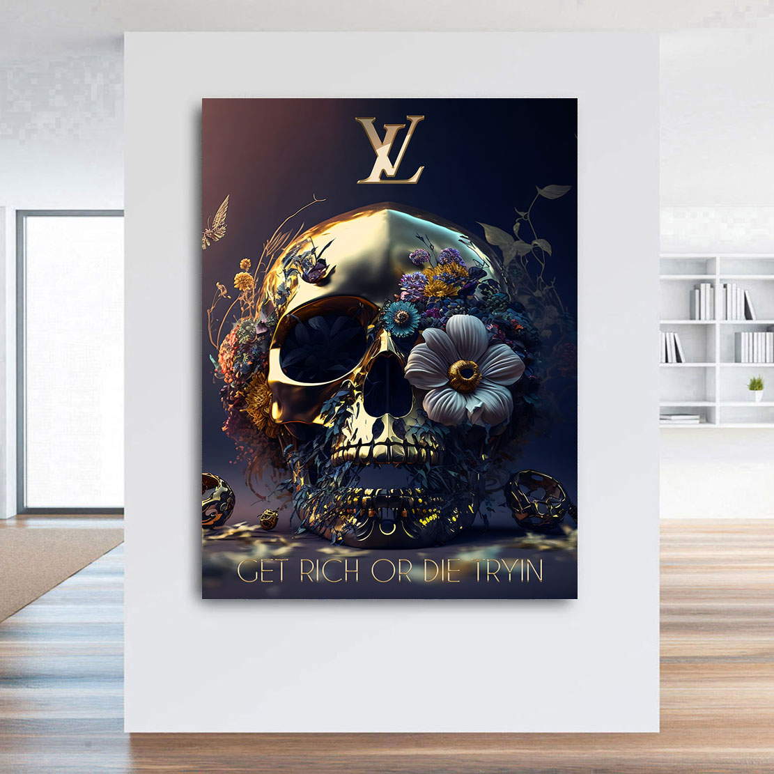 Motivations Lifestyle Leinwandbild Louis Get Rich