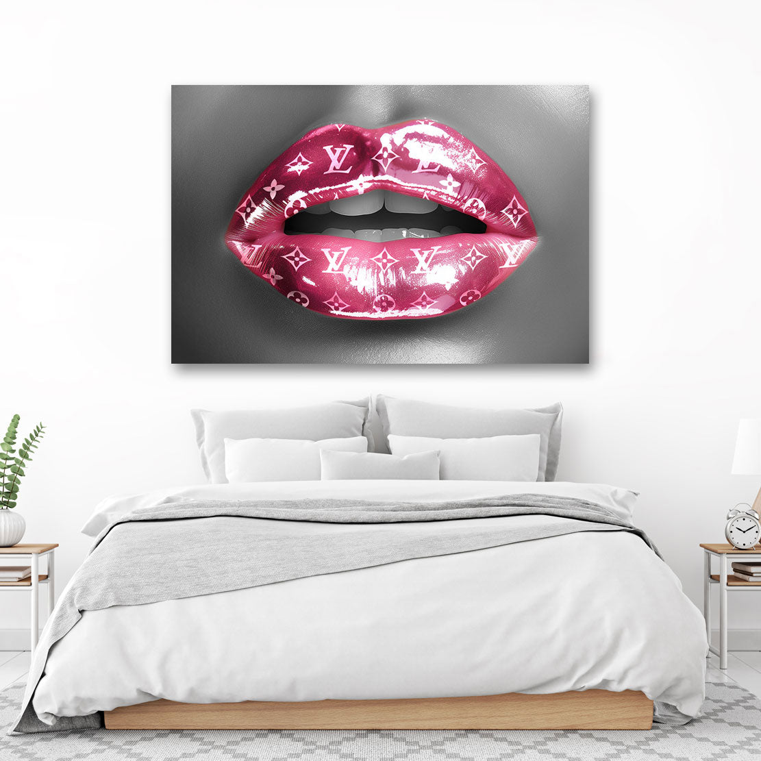Erotisches Louis Lippen Wandbild