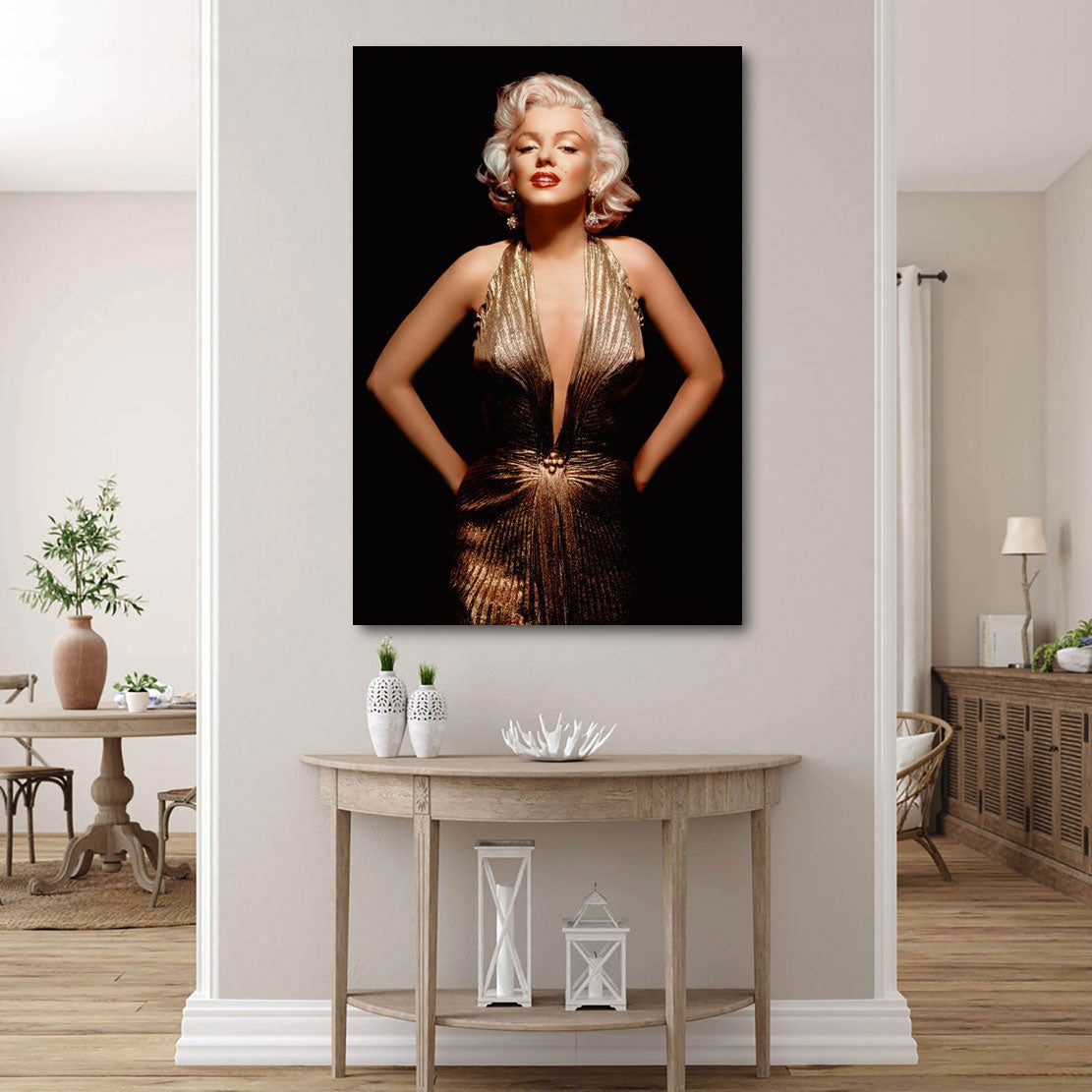 Wandbild Marilyn Monroe Gold Style