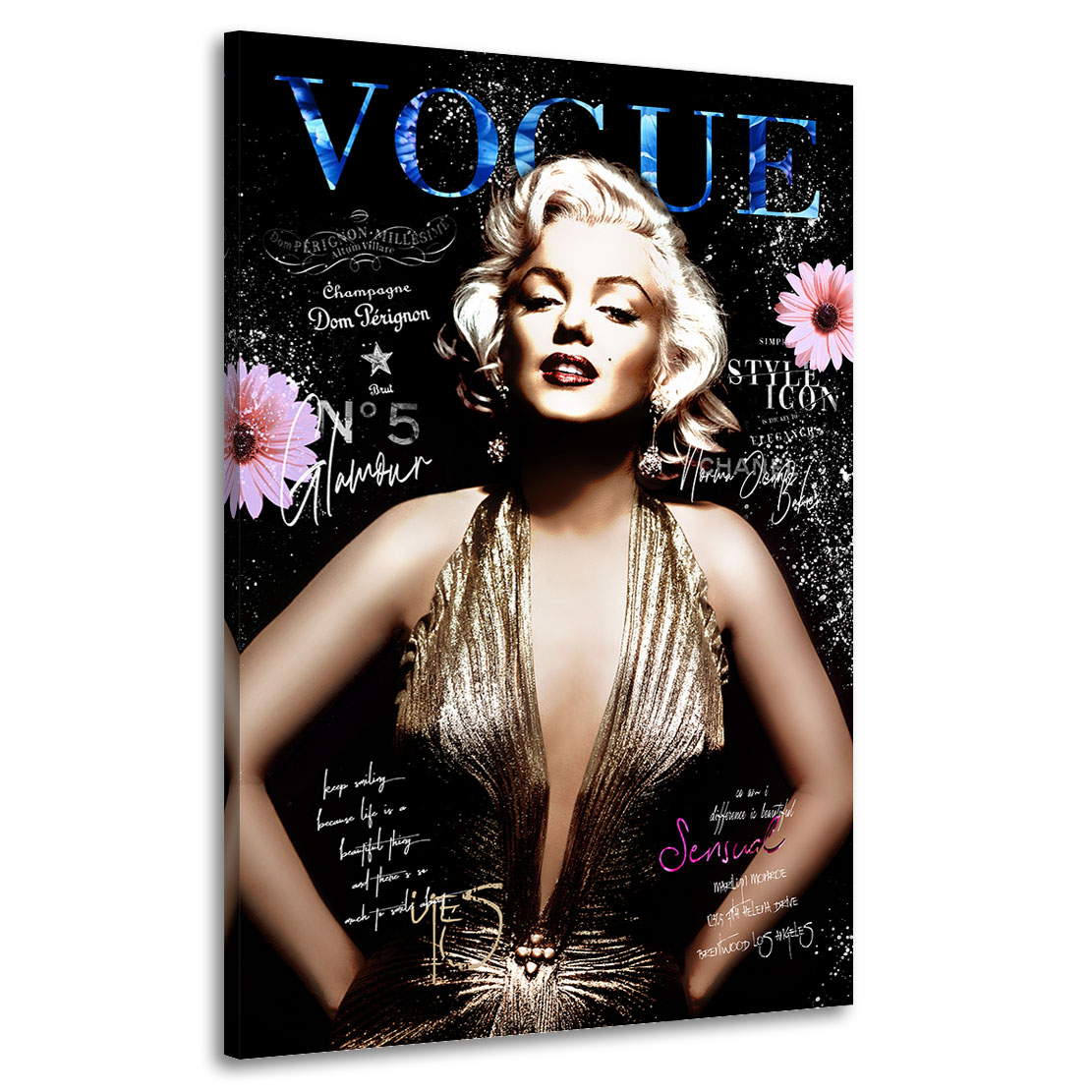 Wandbild Leinwandbild Marilyn Monroe Vogue