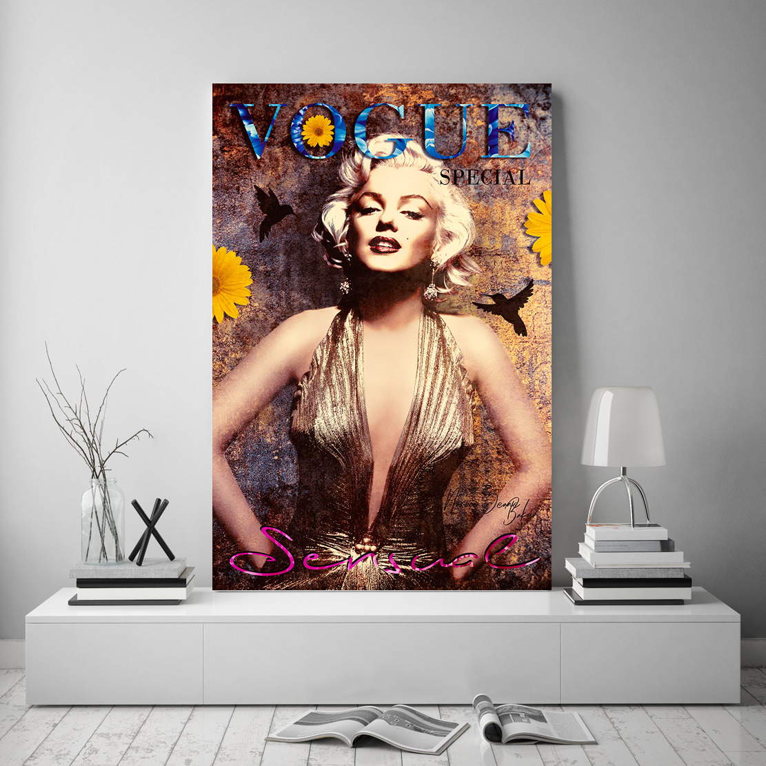 Wandbild Marilyn Monroe Vogue Vintage