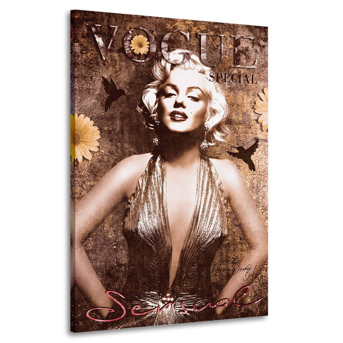 Wandbild Marilyn Monroe Vogue Retro