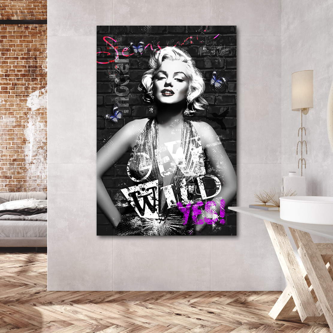 Wandbild Leinwandbild Marilyn Monroe Get Wild