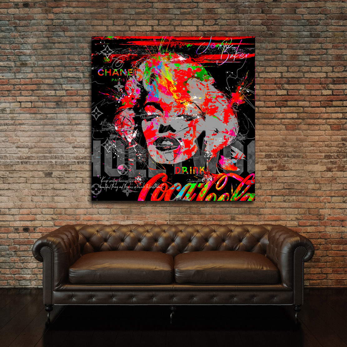 Wandbild Leinwandbild Marilyn Monroe Pop Art Color