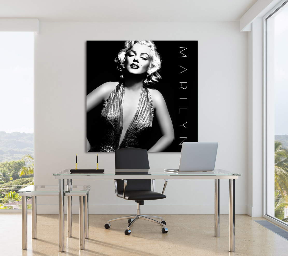 Wandbild Leinwandbild Marilyn Monroe Black Style
