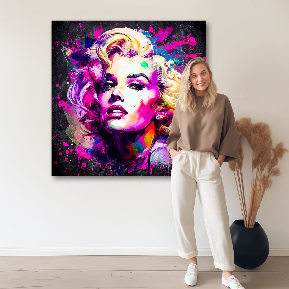 Leinwandbild Marilyn Monroe Abstrakt Color